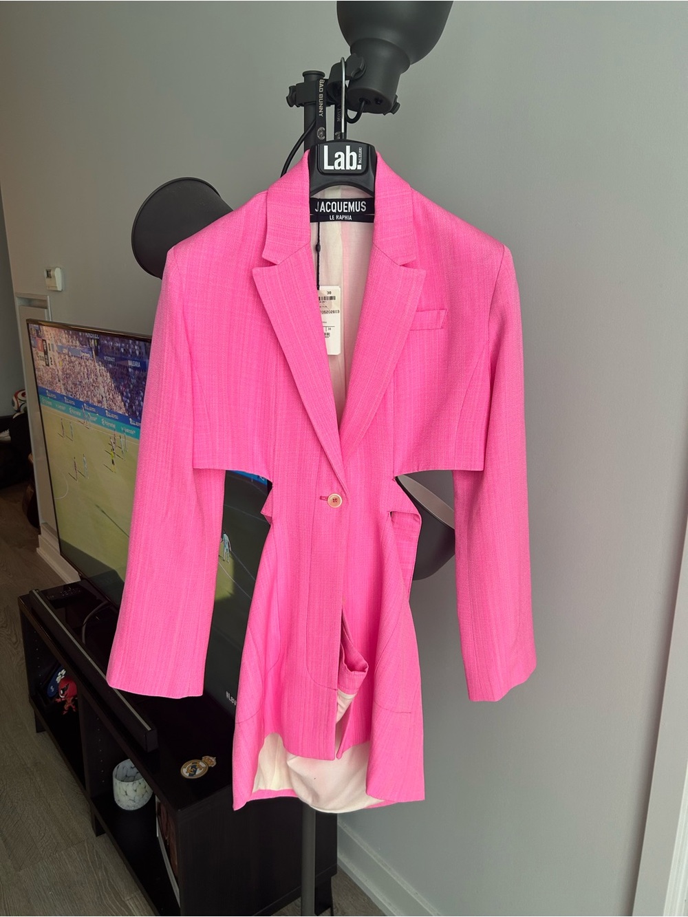 Jacquemus Hot Pink Cutout Blazer Dress